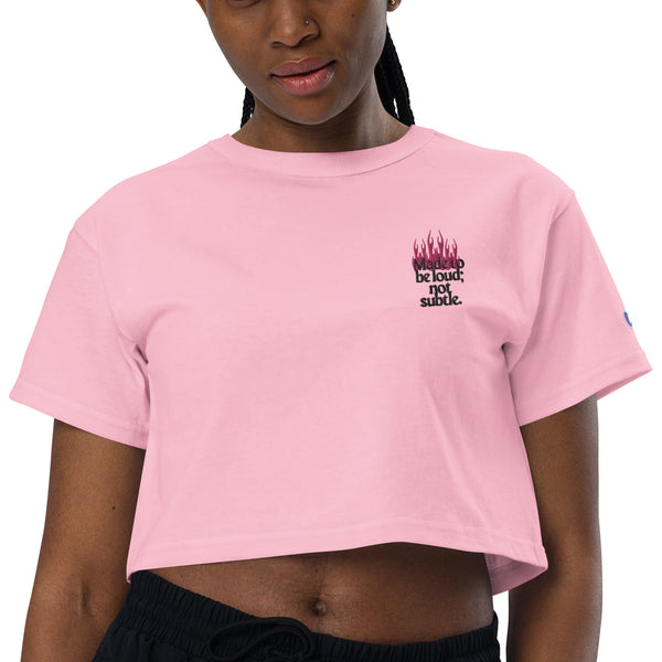 Champion Embroidered Crop-Top